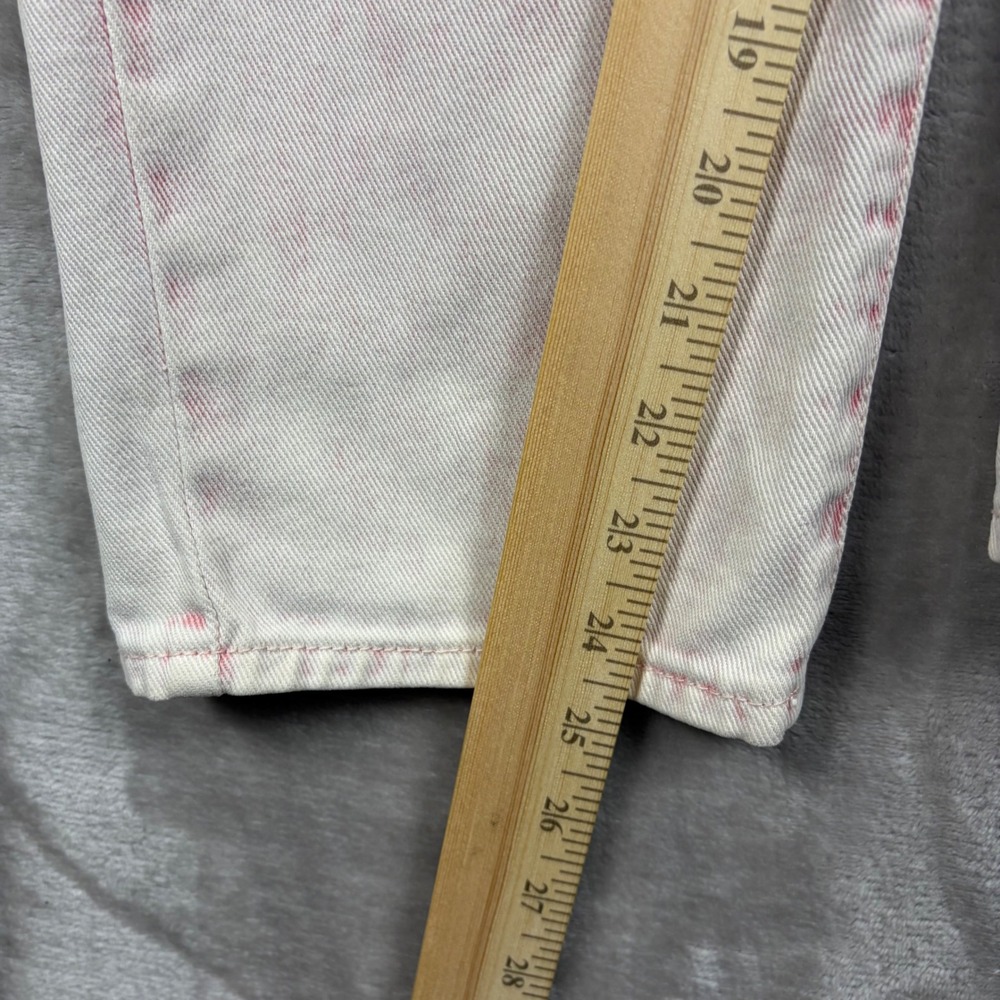 PacSun Mom Jeans Sz 29 Pink Distressed Straight Leg Acid Wash Cotton Edgy Summer - Picture 6 of 15